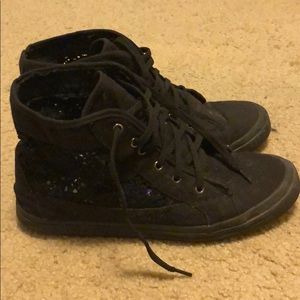 High Top Woven Sneakers